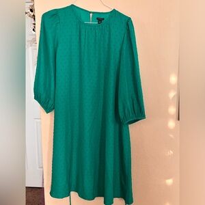 Ann Taylor Green midi dress knee length women’s vestido